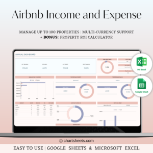 Airbnb Income and Expense Spreadsheet for Hosts & Property Managers in Excel & Google Sheets