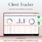 Client Tracker & Management Spreadsheet with Excel & Google Sheets