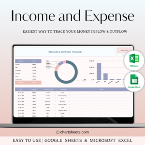 Income and Expense Tracker Spreadsheet for Excel & Google Sheets