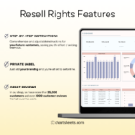 PLR 50/30/15/5 Monthly Budget Spreadsheet Template for Excel and Google Sheets - Resell Rights | Chartsheets.com