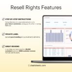 PLR Client Tracker & Management Spreadsheet Template for Excel and Google Sheets, featuring resell rights for entrepreneurs