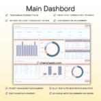 PLR Client Tracker & Management Spreadsheet Template for Excel and Google Sheets, featuring resell rights for entrepreneurs