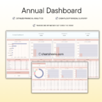 PLR Annual Budget Spreadsheet Template, Yearly Budget Planner in Excel & Google Sheets with Resell Rights