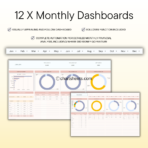 PLR Annual Budget Spreadsheet Template, Yearly Budget Planner in Excel & Google Sheets with Resell Rights