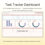 PLR Client Tracker & Management Spreadsheet Template for Excel and Google Sheets, featuring resell rights for entrepreneurs