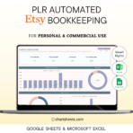 PLR Easy Bookkeeping Spreadsheet for Etsy Sellers - Excel & Google Sheets with CSV Upload - Resell Rights - Chartsheets.com