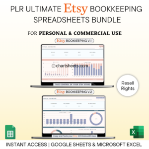 PLR Ultimate Etsy Bookkeeping Spreadsheet Templates